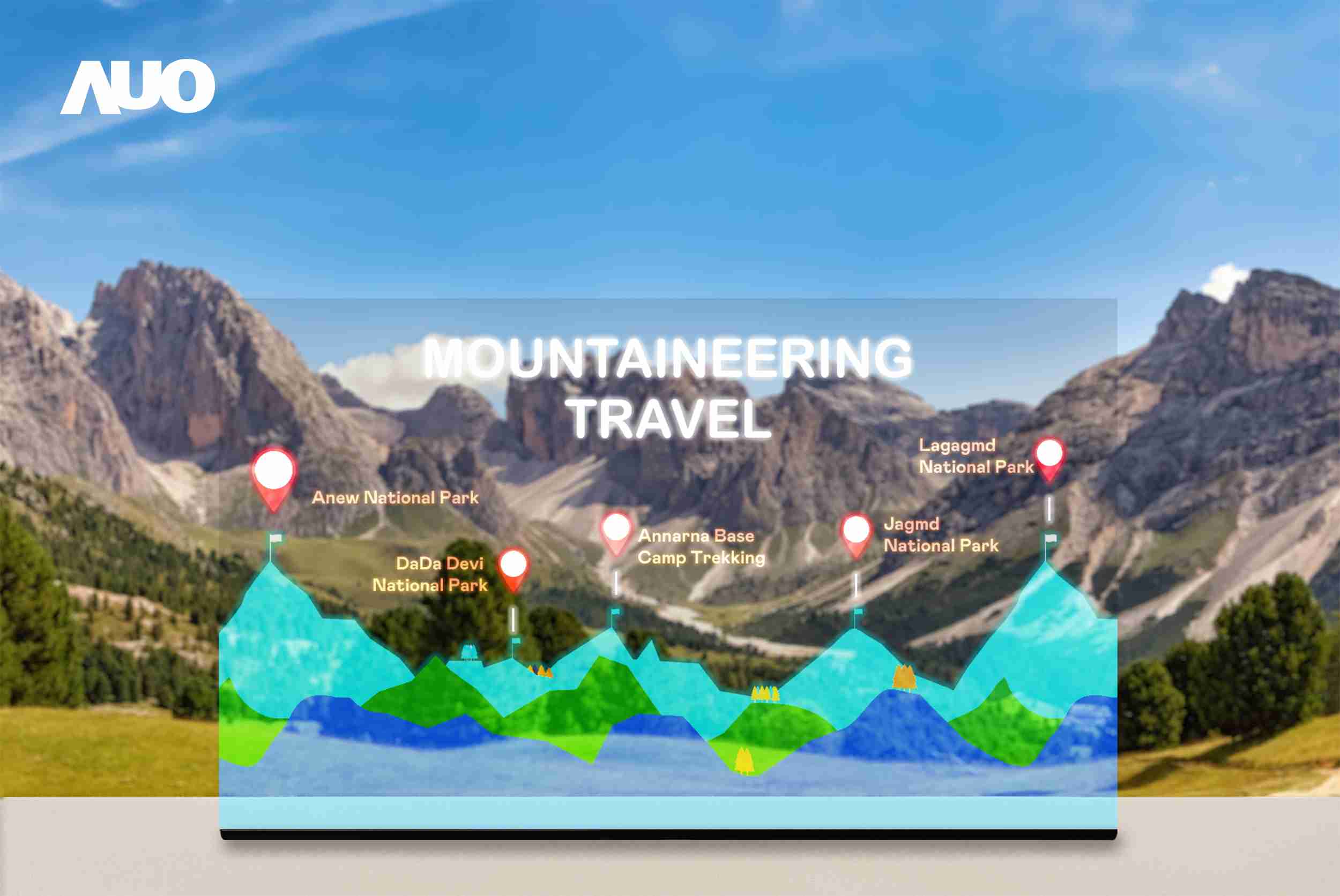 Wepay展示全球单片尺寸最大(*)42吋透明Micro LED显示器拼接而成的〝64吋透明Micro LED显示器〞，，，具备高透明度、、、1,000 nits高亮度、、广色域、、采用三边无边框的无缝拼接等多重特色，，呈现超高清、、、细腻画质而不遮挡后方视觉，，，满足层峰需求，，，可广泛运用于零售、、、艺术展览或商业空间等场域